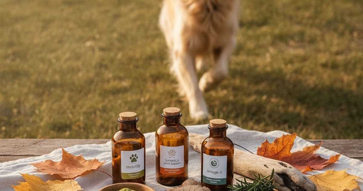 A dog being cared for at home, illustrating do joint supplements work for dogs? what research shows