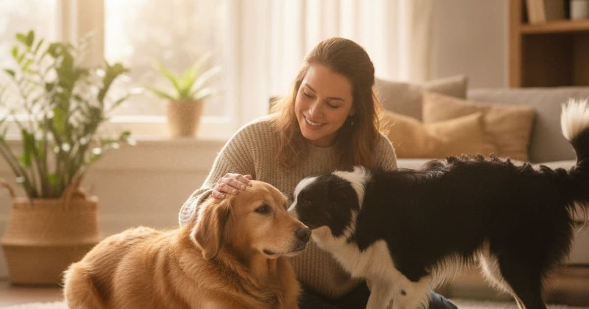 A dog being cared for at home, illustrating dog acl tear surgery cost