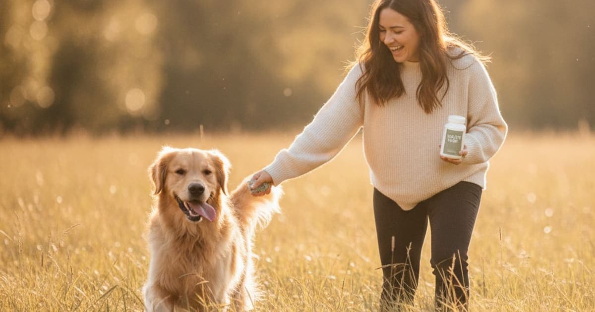 A dog being cared for at home, illustrating what is the best allergy supplement for dogs? (ingredients)