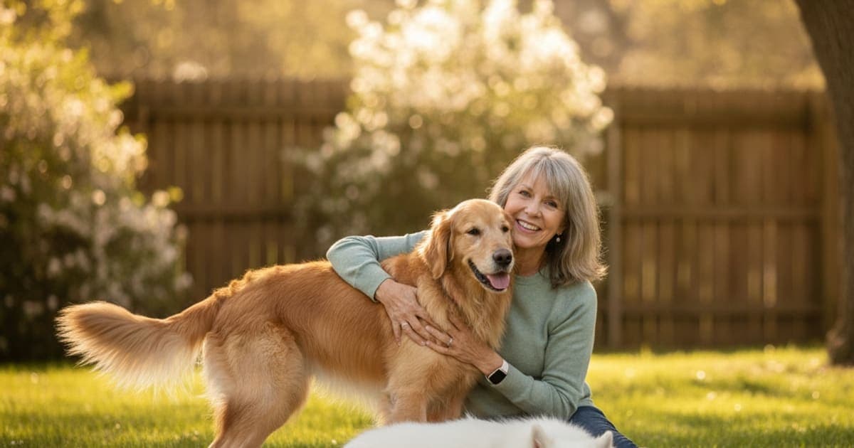 A dog being cared for at home, illustrating dog cancer supplements: what they support, what to ask