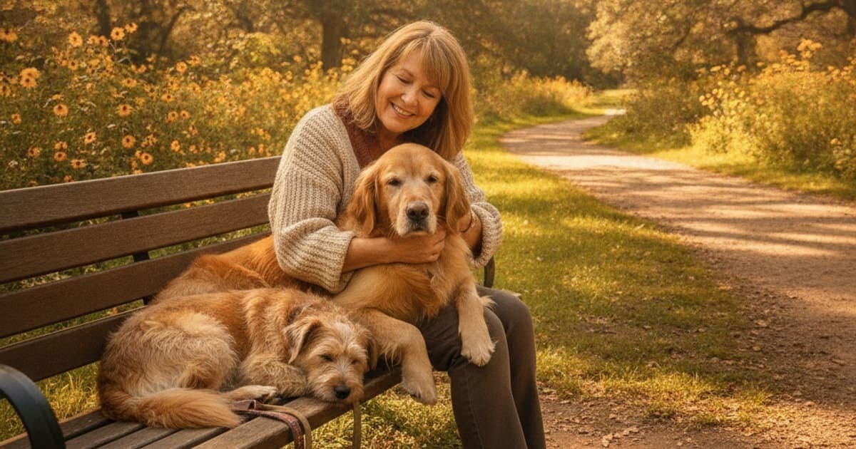 A dog being cared for at home, illustrating dog can't walk as far: what it usually means