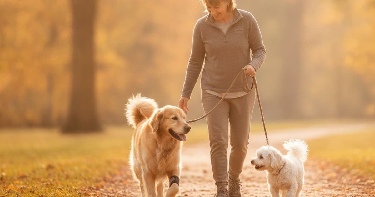 A dog being cared for at home, illustrating dog ccl tear recovery time: realistic expectations