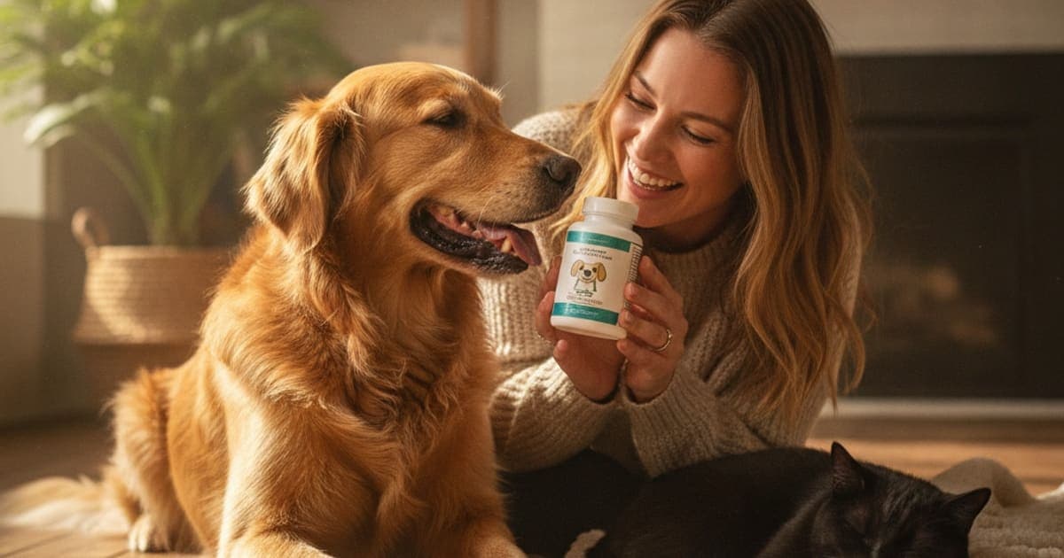 A dog being cared for at home, illustrating dog eating poop supplements: what they do and don't do