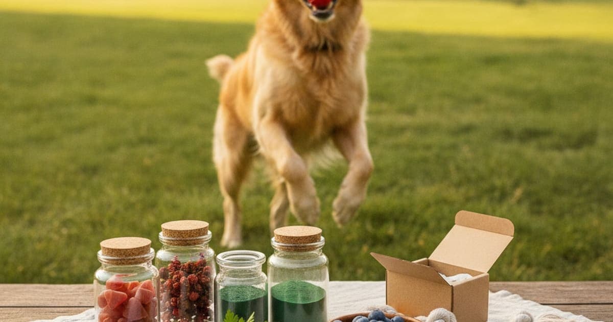 A dog being cared for at home, illustrating dog heart supplements: what they support & how to pick