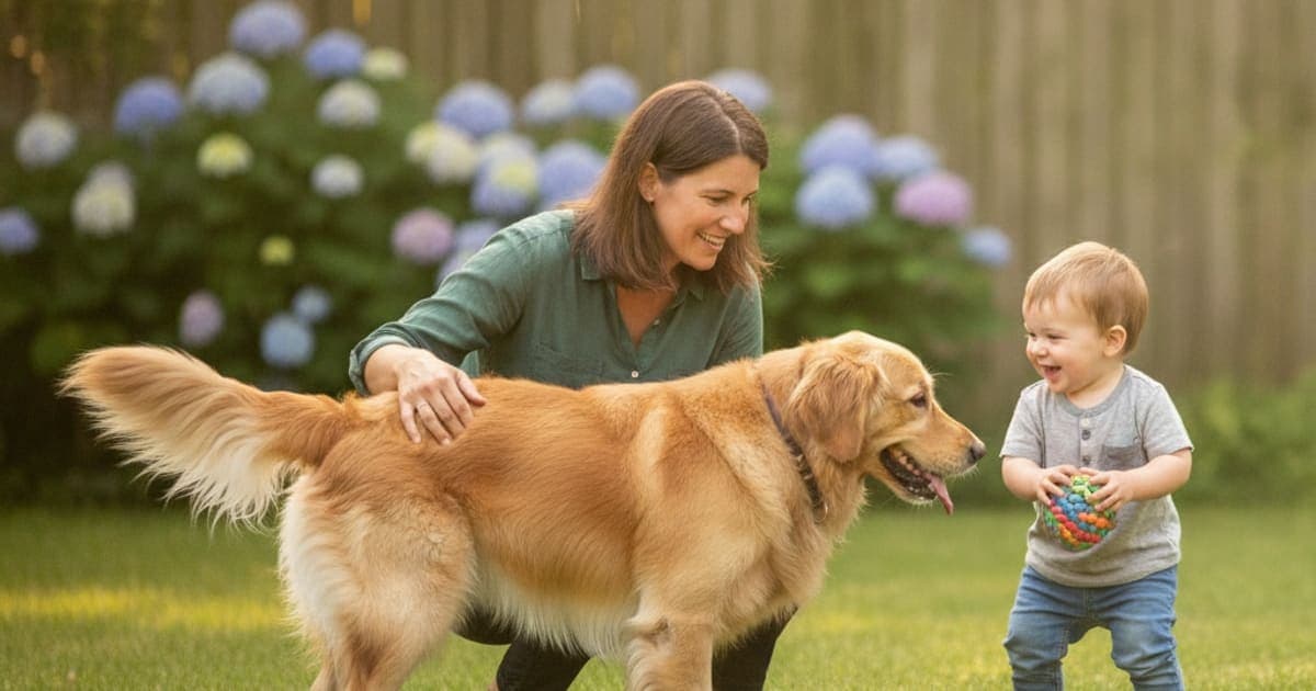 A dog being cared for at home, illustrating why is my dog hunched back? (what it usually means)