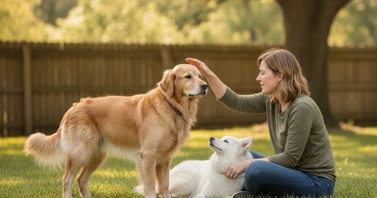 A dog being cared for at home, illustrating dog irritable when handled: what it usually means