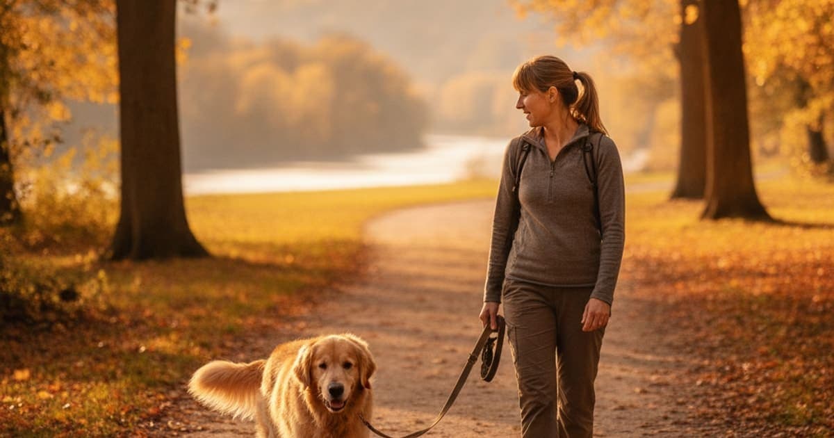A dog being cared for at home, illustrating dog lagging behind on walks: when to see a vet