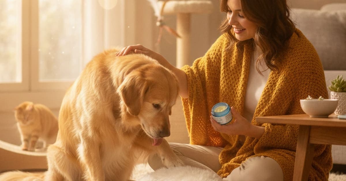 A dog being cared for at home, illustrating dog licking a paw constantly: home remedies that help