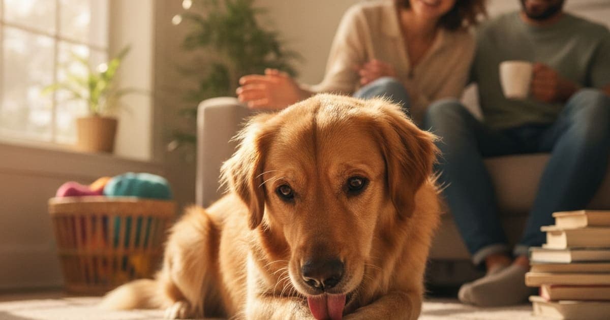 A dog being cared for at home, illustrating why is my dog licking a paw constantly? (common causes)
