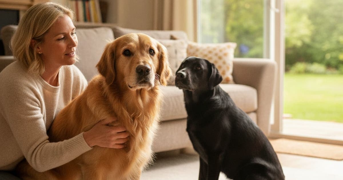 A dog being cared for at home, illustrating dog loss of balance: what it usually means
