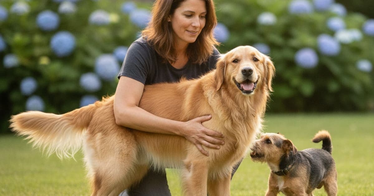 A dog being cared for at home, illustrating dog loss of balance: when to see a vet
