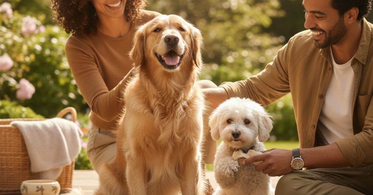 A dog being cared for at home, illustrating dog nail supplements: what supports strong, healthy nails