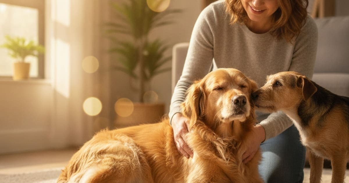 A dog being cared for at home, illustrating dog nerve damage recovery time: realistic expectations