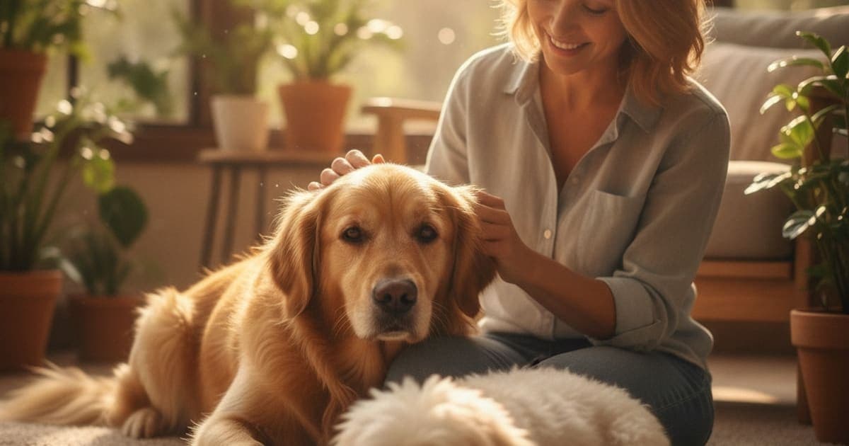 A dog being cared for at home, illustrating dog pain meds stopped working: home remedies that help