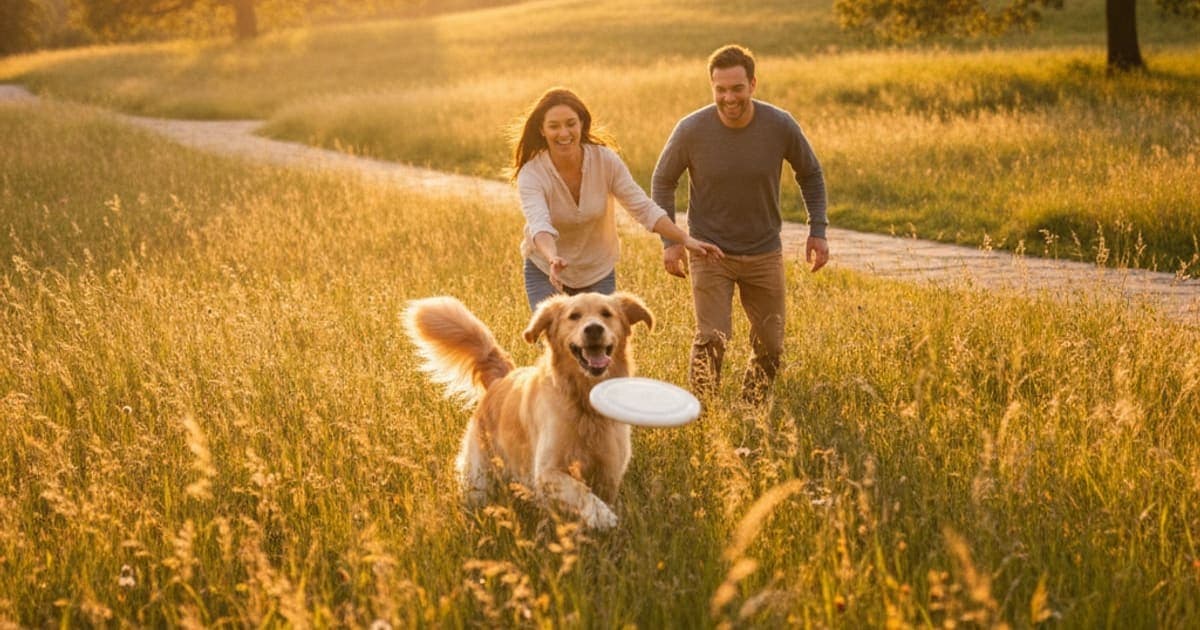 A dog being cared for at home, illustrating dog prebiotic supplements: what they do and how to pick