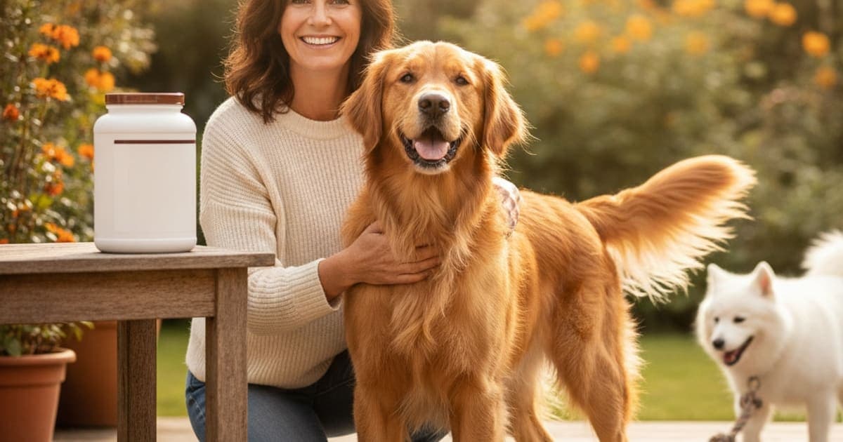 A dog being cared for at home, illustrating dog protein supplements: what they do and who needs one