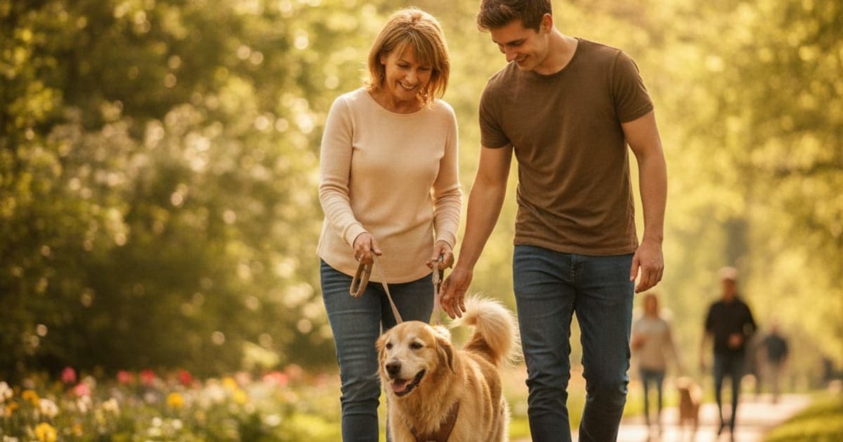 A dog being cared for at home, illustrating dog sarcopenia recovery time: realistic expectations