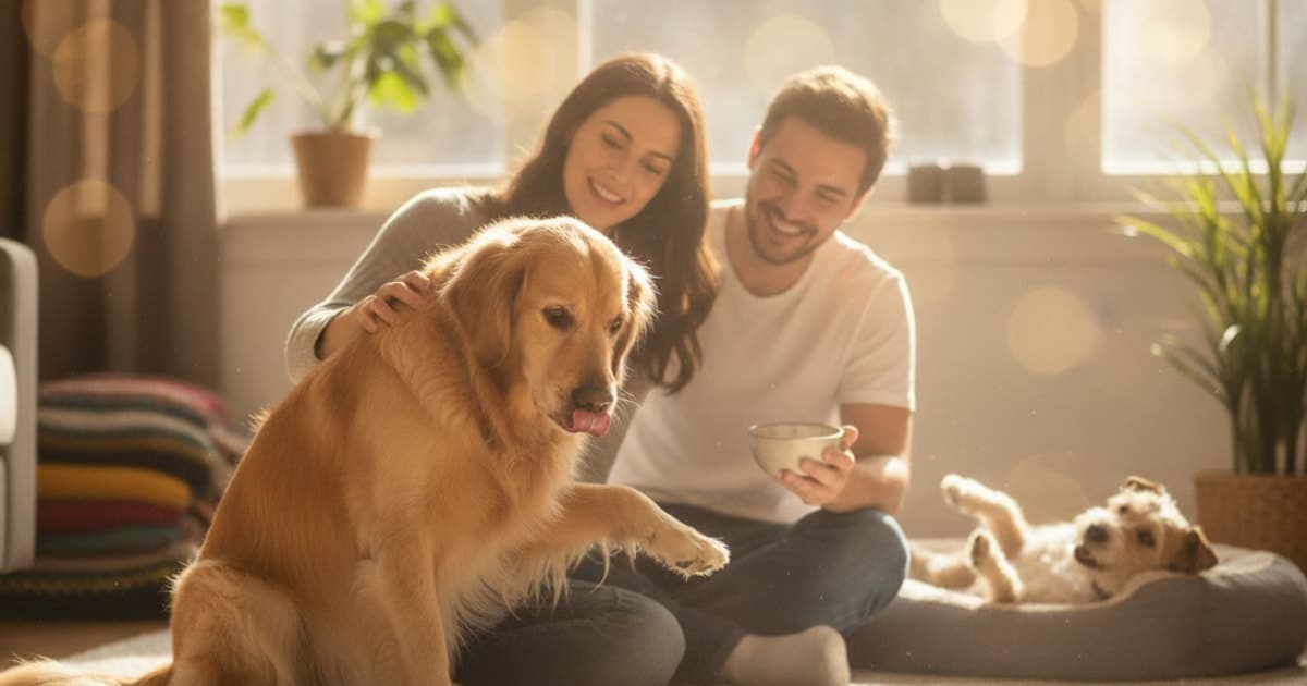 A dog being cared for at home, illustrating dog seasonal allergies vs food allergies: key differences