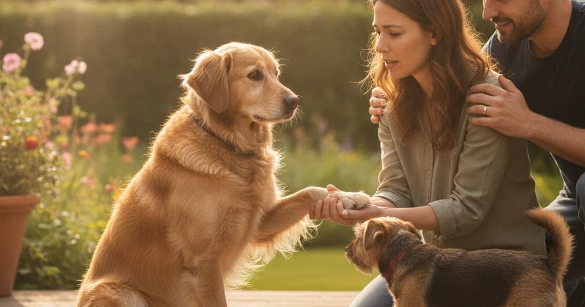 A dog being cared for at home, illustrating dog shifting weight off one leg: when to see a vet