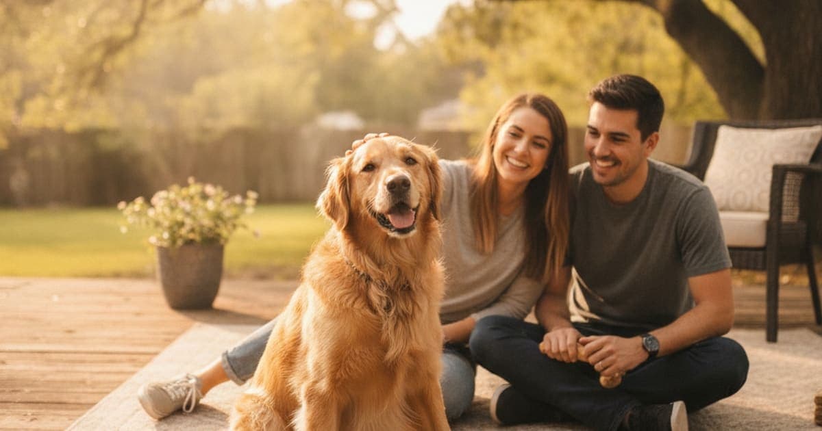 A dog being cared for at home, illustrating dog sitting with a leg out to the side: when to see a vet