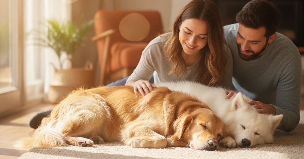 A dog being cared for at home, illustrating dog sleeping more than usual: what it usually means