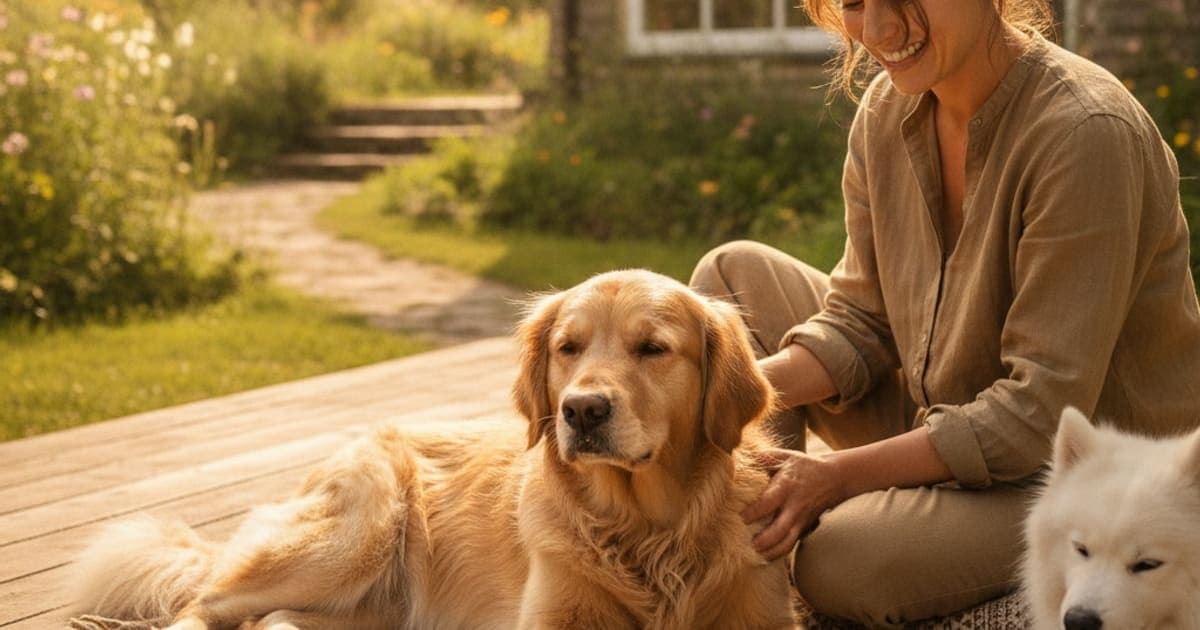 A dog being cared for at home, illustrating dog sore after hiking: home remedies that actually help