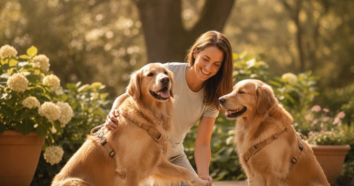 A dog being cared for at home, illustrating dog spondylosis recovery time: realistic expectations
