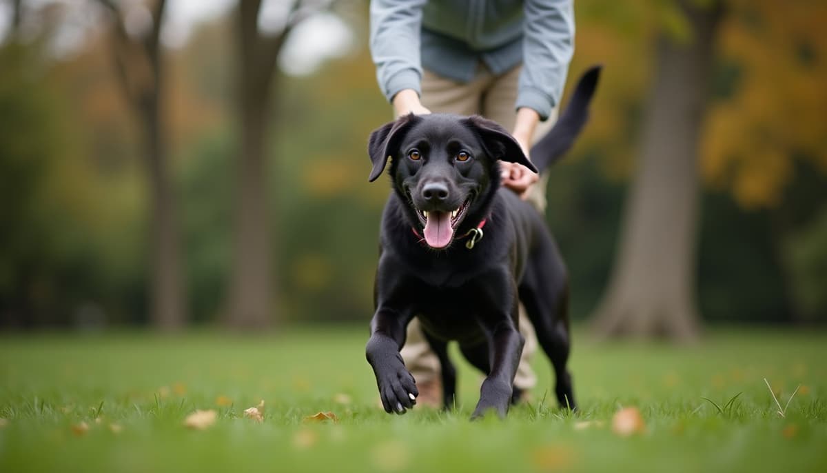A dog being cared for at home, illustrating dog supplements