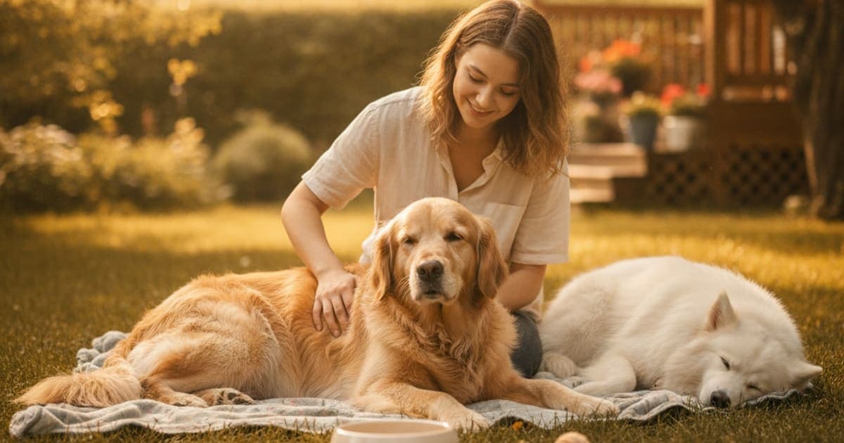 A dog being cared for at home, illustrating dog tiring quickly: home remedies that actually help