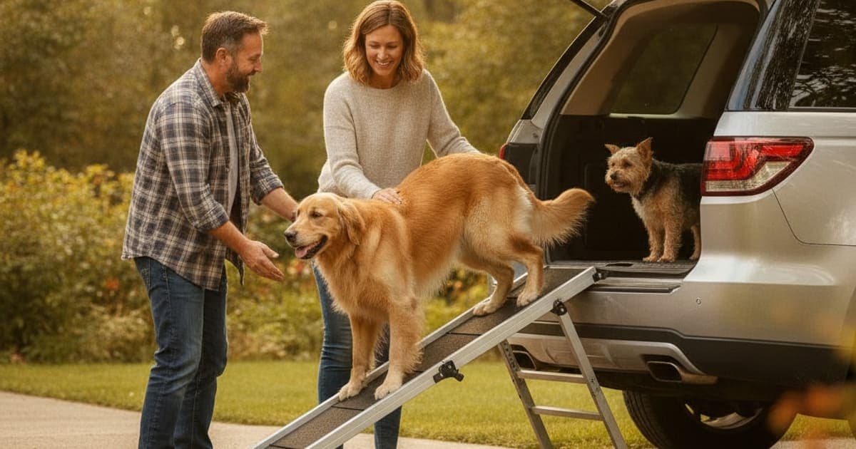 A dog being cared for at home, illustrating dog trouble jumping in the car: home remedies that help