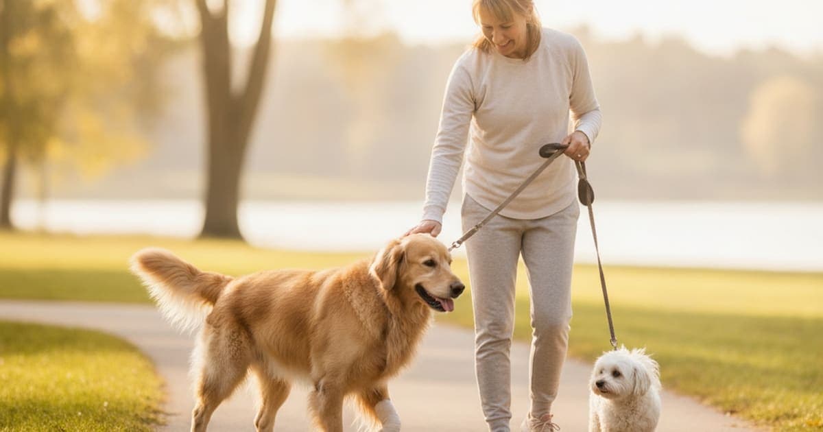 A dog being cared for at home, illustrating dog walking with a limp after surgery: what it usually means