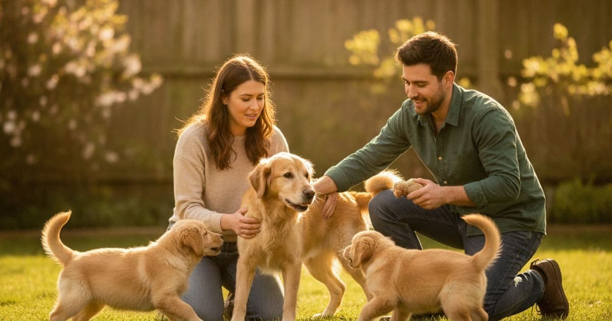 A dog being cared for at home, illustrating early signs of joint pain in dogs