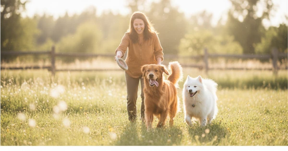 A dog being cared for at home, illustrating fatty acid dog supplements