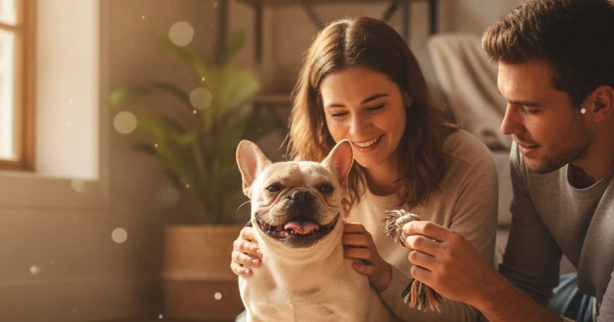 A dog being cared for at home, illustrating french bulldog common health problems