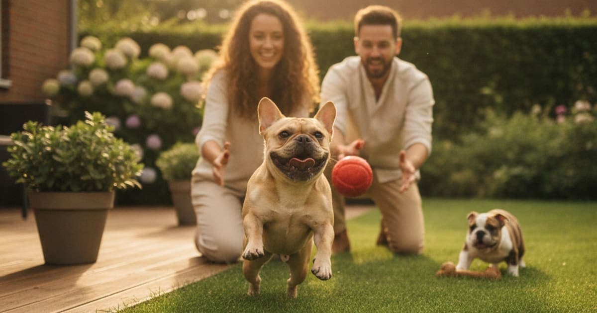A dog being cared for at home, illustrating french bulldog joint supplements