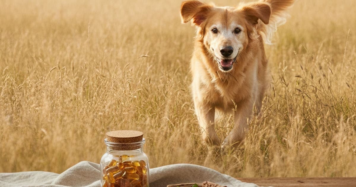 A dog being cared for at home, illustrating what is the best glucosamine and chondroitin for dogs