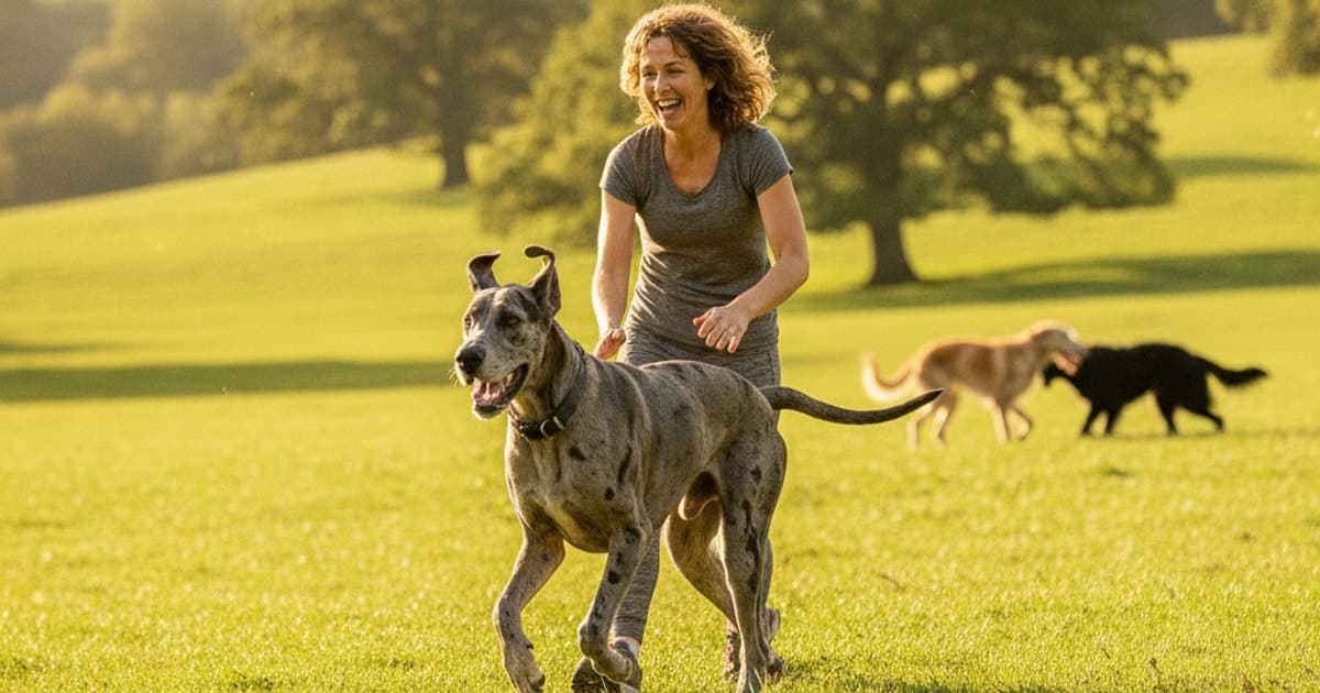 A dog being cared for at home, illustrating what can i give my great dane for joint pain? (giant breeds)