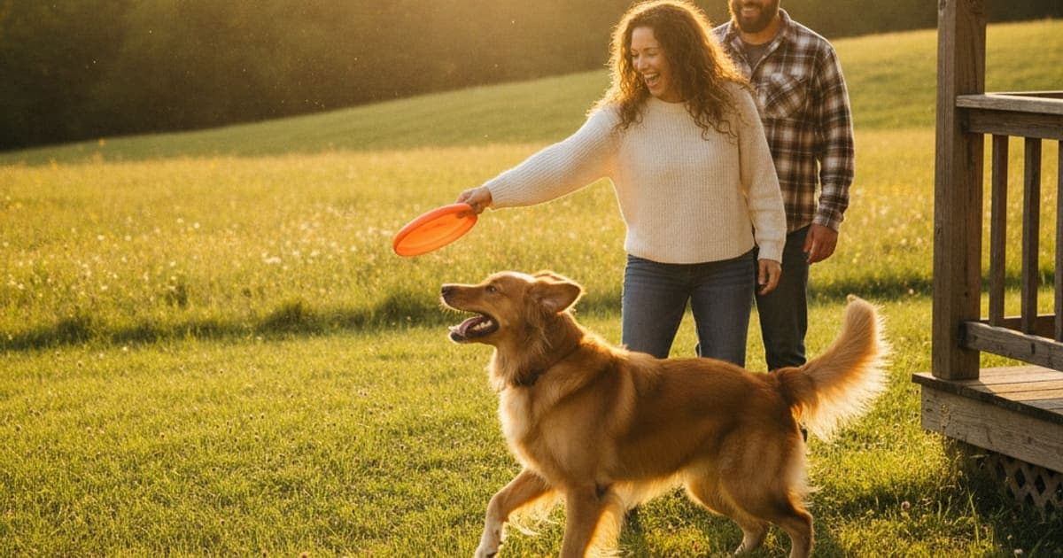 A dog being cared for at home, illustrating high-quality dog supplements