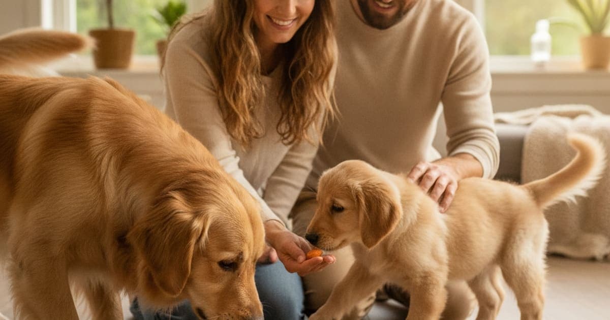 A dog being cared for at home, illustrating homemade dog food and supplements: what to add