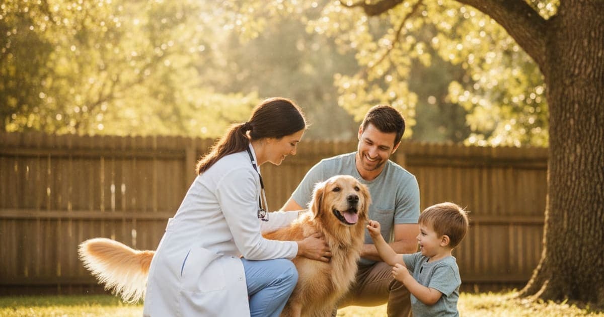 A dog being cared for at home, illustrating how is chronic diarrhea diagnosed in dogs? (vet workup)