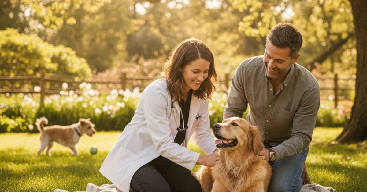 A dog being cared for at home, illustrating how is elbow arthritis diagnosed in dogs? (vet workup)