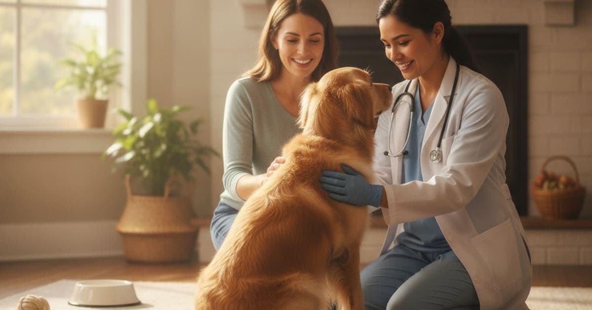 A dog being cared for at home, illustrating how is ibd diagnosed in dogs? (the exclusion process)