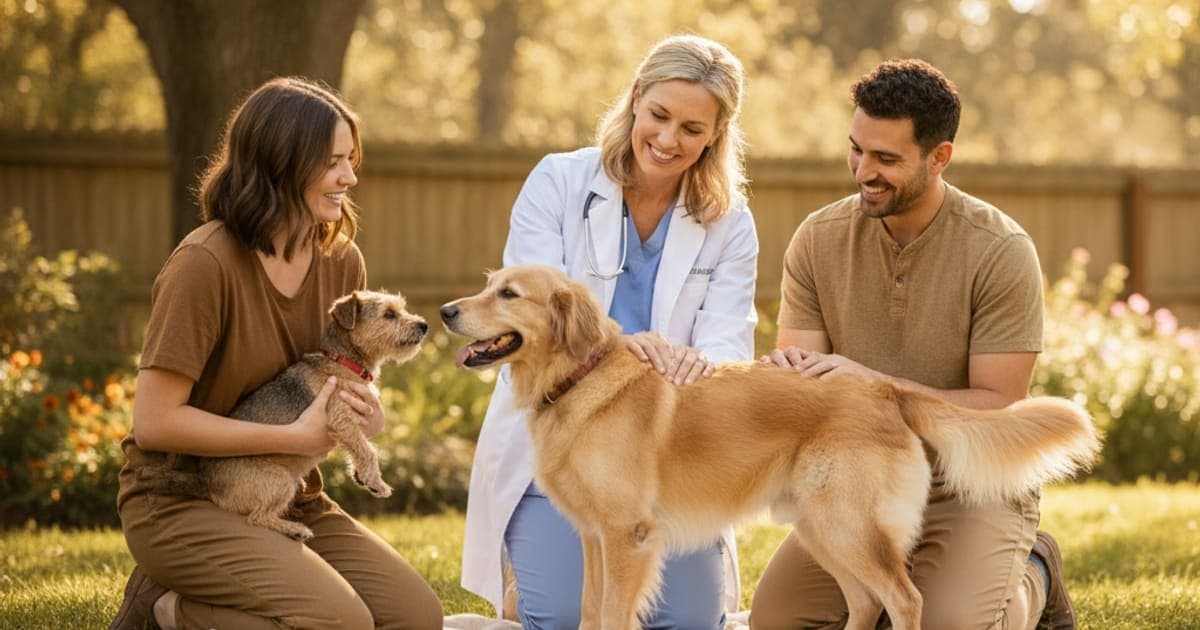 A dog being cared for at home, illustrating how is inflammation diagnosed in dogs? (vet workup)
