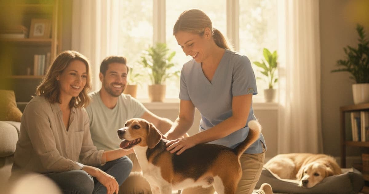 A dog being cared for at home, illustrating how is ivdd diagnosed in dogs? (exam to mri)