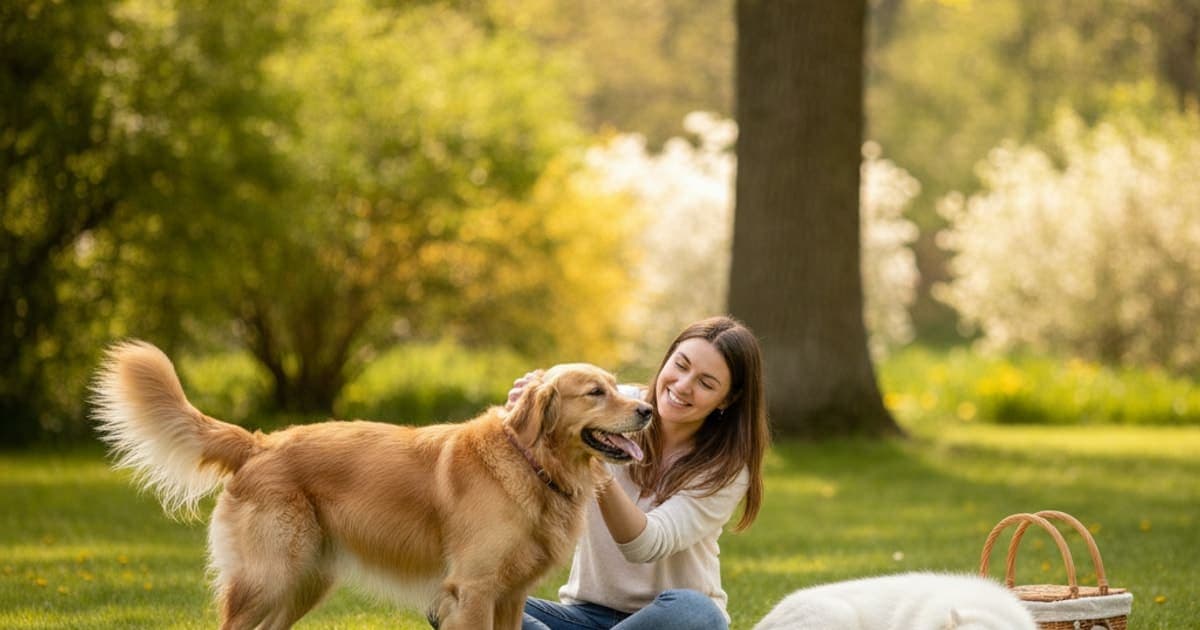A dog being cared for at home, illustrating how long does chronic diarrhea last in dogs? (timeline)