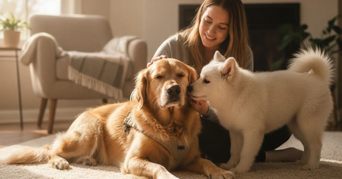 A dog being cared for at home, illustrating how long does ivdd take to heal in dogs? (timeline)