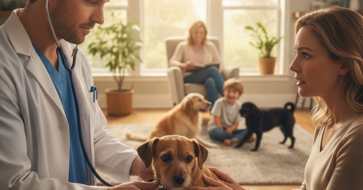 A dog being cared for at home, illustrating how long does the wolverine stack take to work in dogs