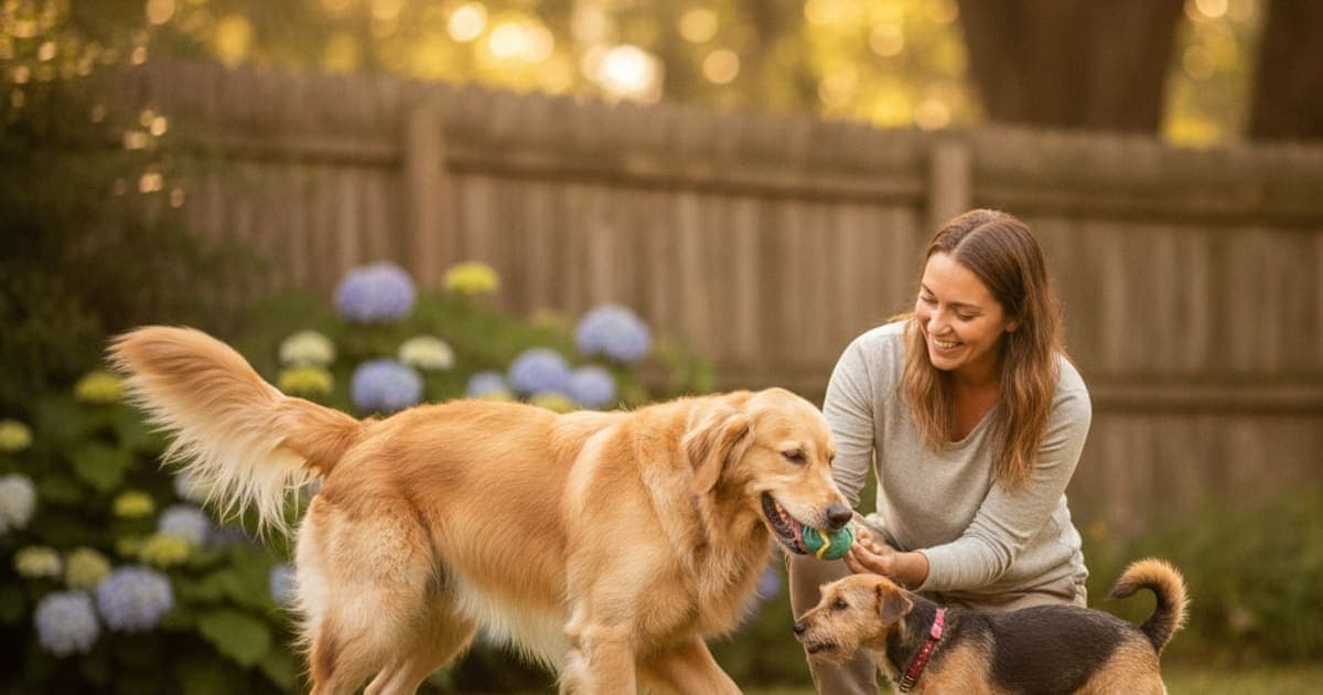A dog being cared for at home, illustrating torn acl in dogs: how long does recovery take