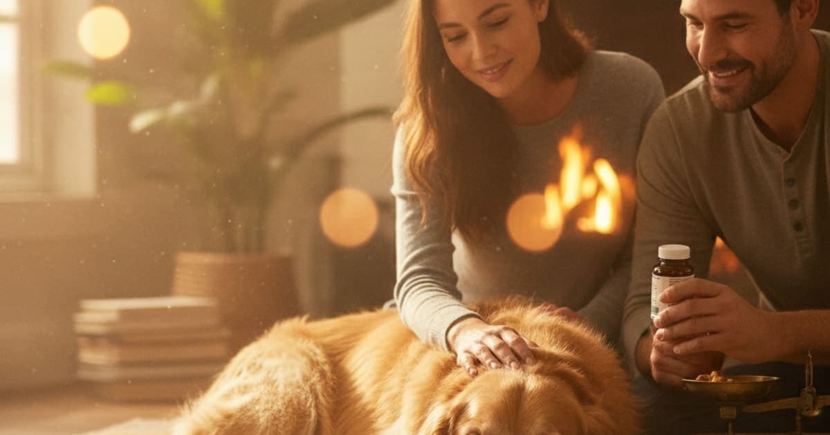 A dog being cared for at home, illustrating how much boswellia for dogs? (dosage by weight explained)