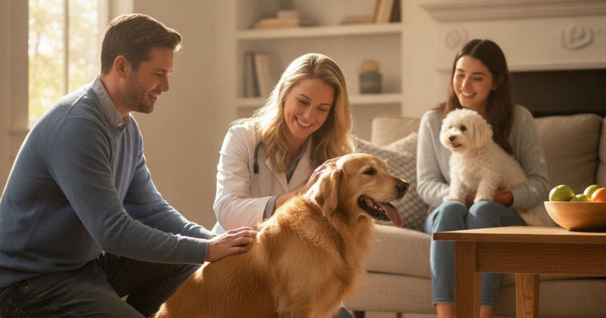 A dog being cared for at home, illustrating how much does it cost to treat chronic diarrhea in dogs
